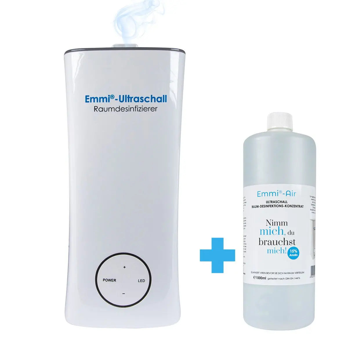 Humidifier incl. BioDes room disinfectant concentrate